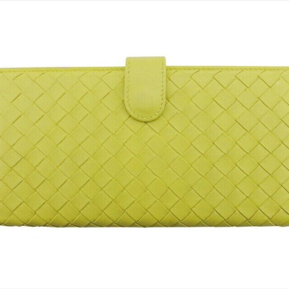 BOTTEGA VENETA Long Wallet Intrecciato Leather Authentic - Picture 1 of 11